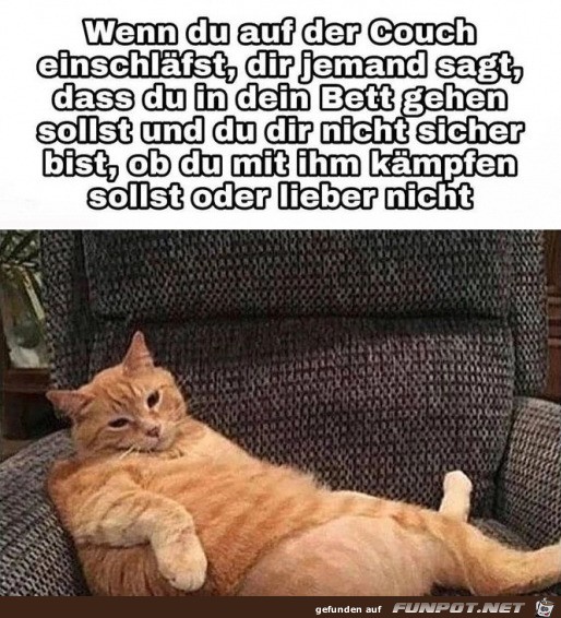 Wenn du auf der Couch einschlfst