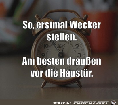 Den Wecker stellen