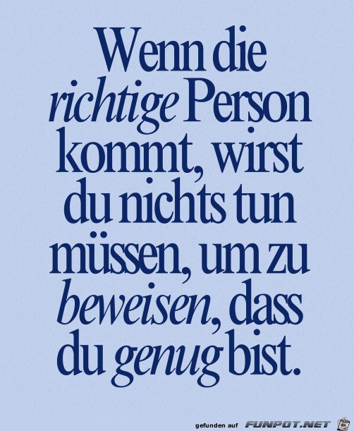 die richtige Person