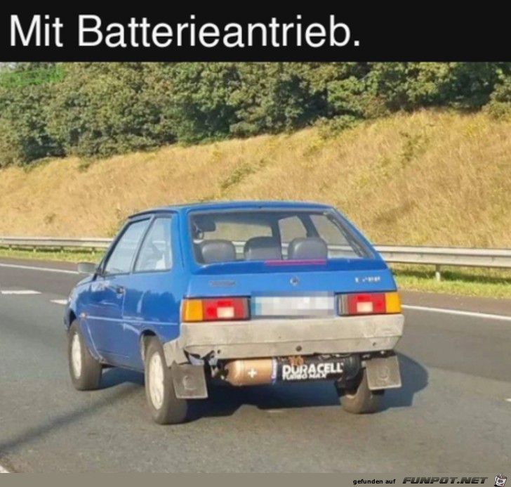 Mit Batterieantrieb