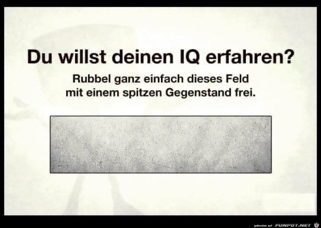 Feld frei rubbeln