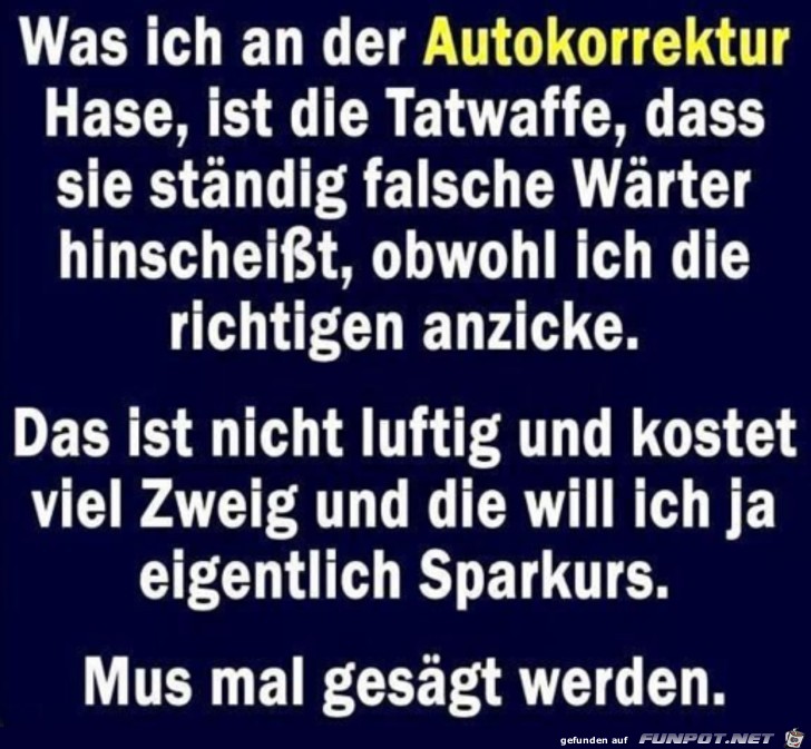 Die Autokorrektur