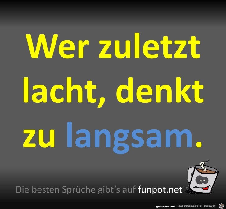 Zuletzt lachen