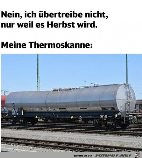 Riesige Thermoskanne