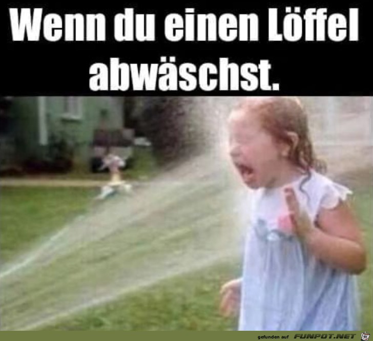 Einen Lffel abwaschen