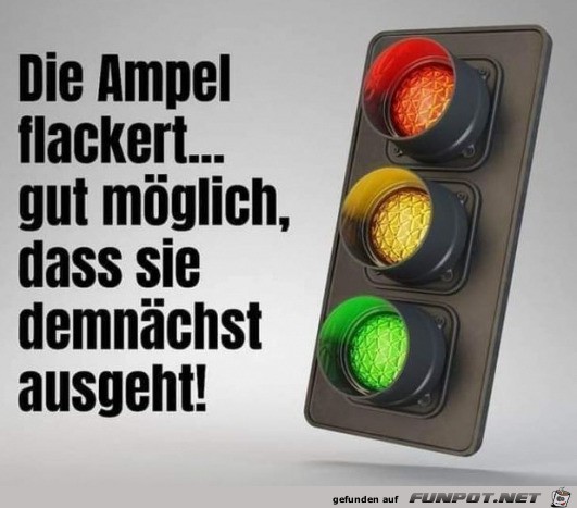 Die Ampel flackert