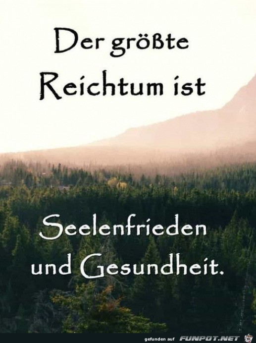 Seelenfrieden und Gesundheit