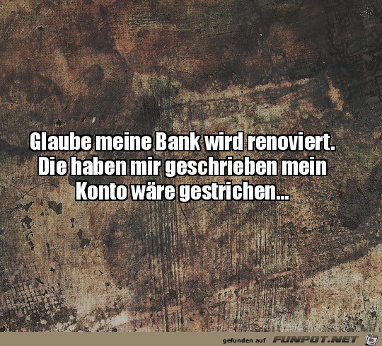 Meine Bank renoviert