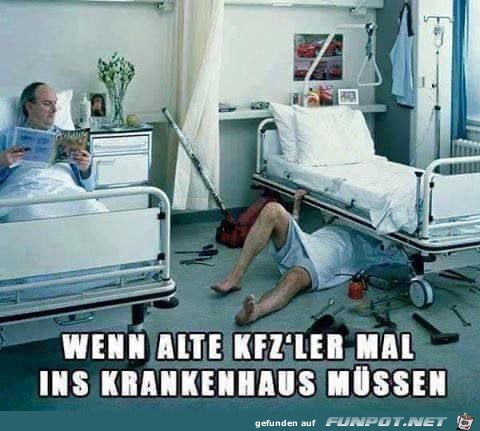 Kfz-ler im Krankenhaus