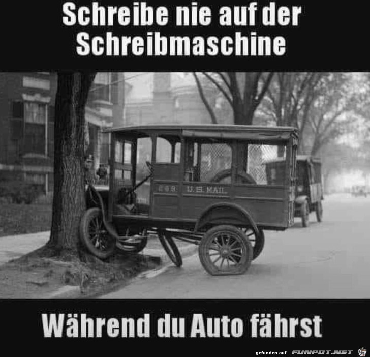 Nicht fahren und tippen