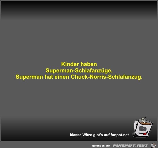 Kinder haben Superman-Schlafanzge