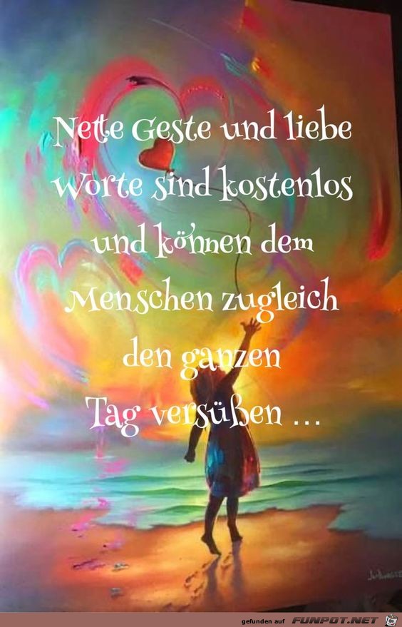 Nette Geste und liebe Worte sind kostenlos