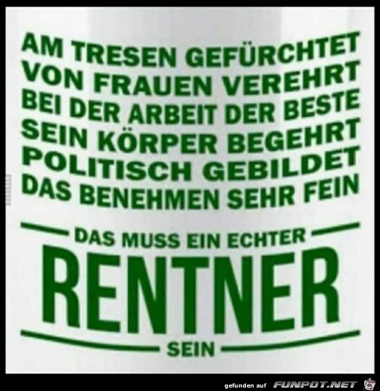 Ein echter Rentner