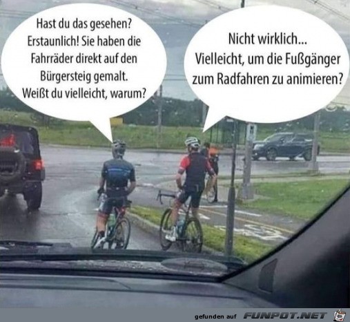 Radfahrer eben