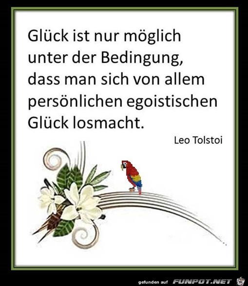 Glck ist nur mglich