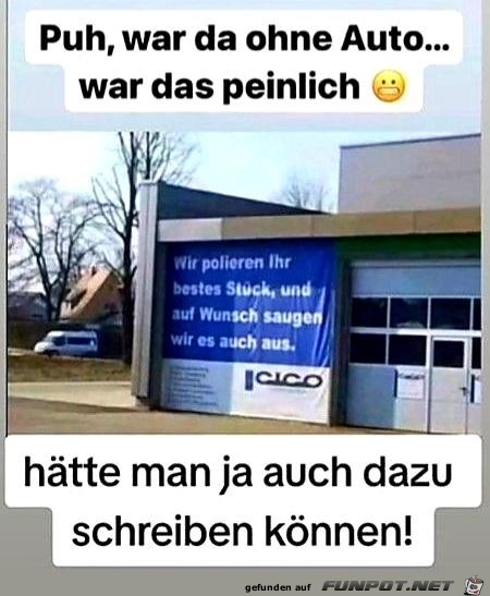 War das peinlich