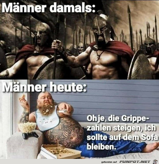 Mnner damals und heute