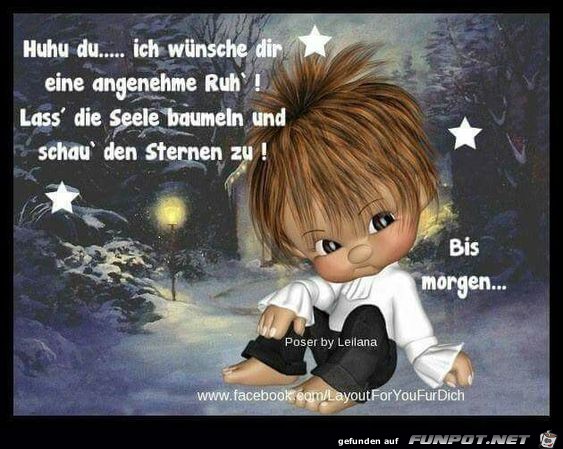 Hu hu ich wnsche dir eine ruh
