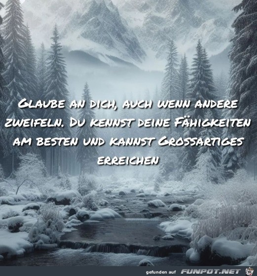 Glaube an dich