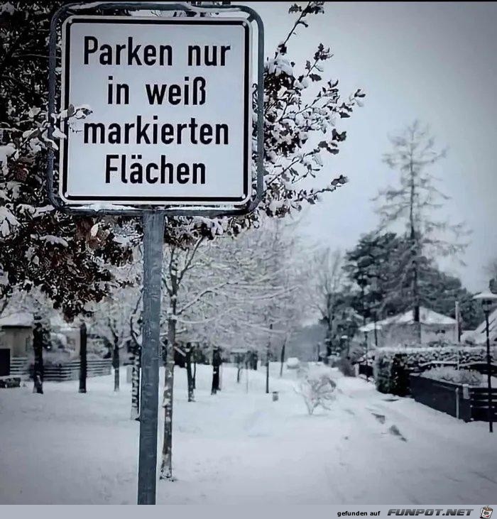 Parken nur in wei