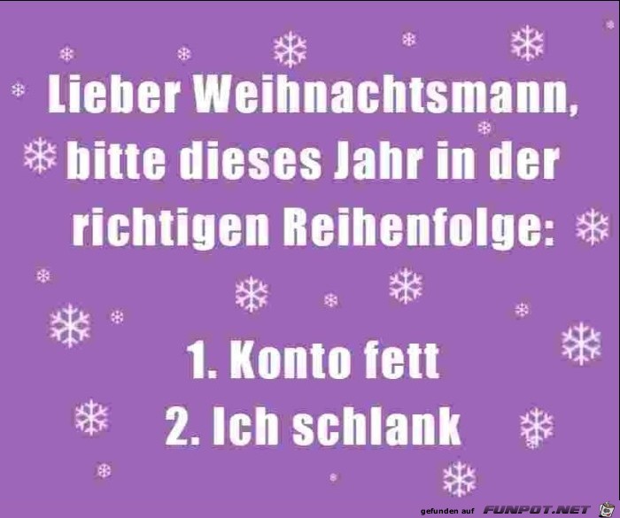 Lieber Weihnachsmann