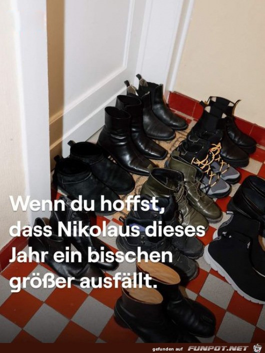 Etwas mehr Schuhe fr den Nikolaus