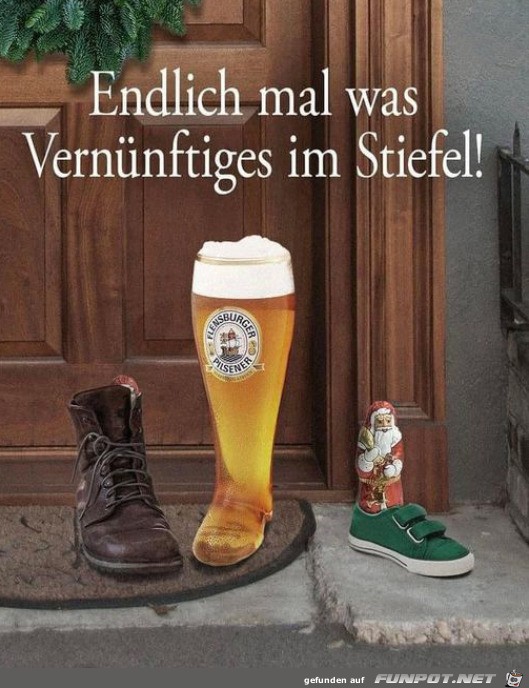 Was Gescheites im Stiefel