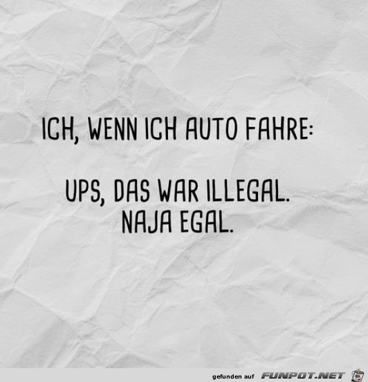 Wenn ich Auto fahre