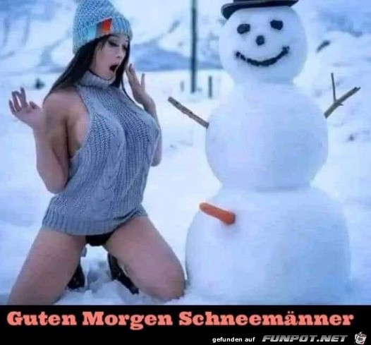 Da freut sich der Schneemann