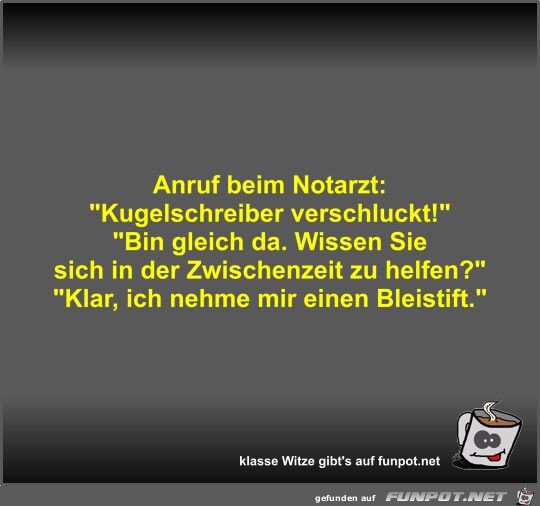 Anruf beim Notarzt