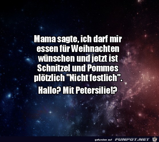 Mit Petersilie wird es festlich