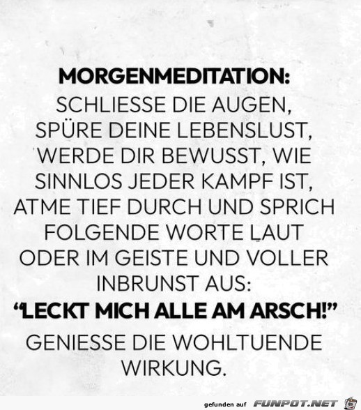 Morgenmeditation