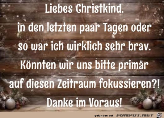 Liebes Christkind