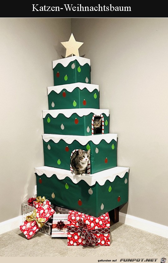 Katzen-Weihnachtsbaum
