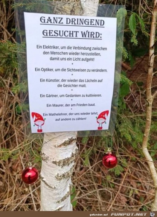 Dringend gesucht