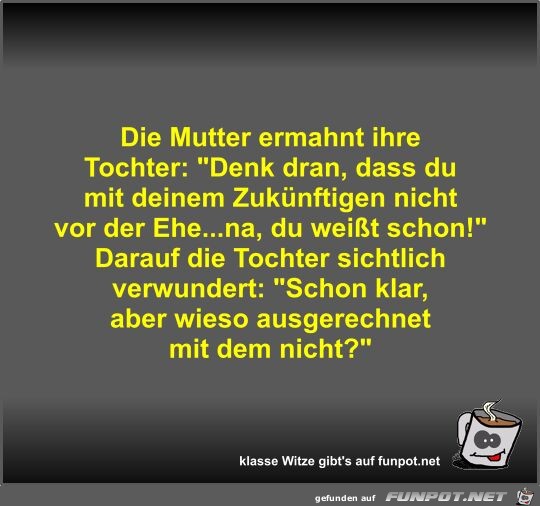 Die Mutter ermahnt ihre Tochter