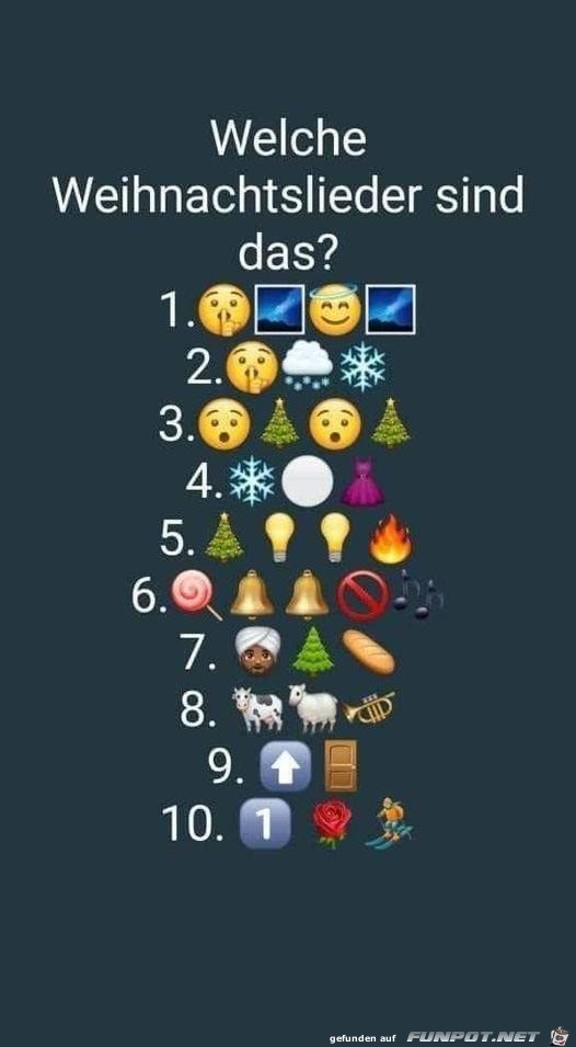 Errate die Weihnachtslieder