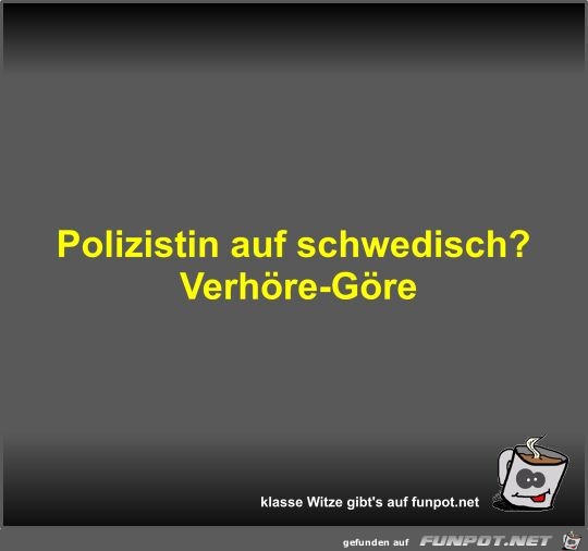 Polizistin auf schwedisch?