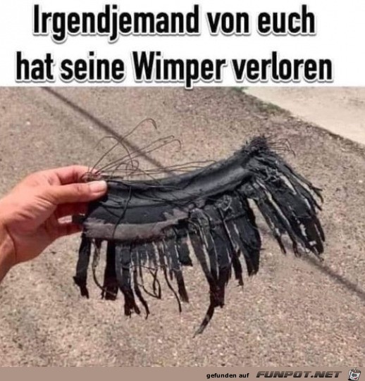 Wimpern verloren