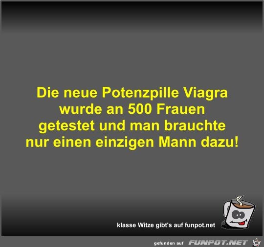 Die neue Potenzpille Viagra wurde an 500 Frauen getestet...