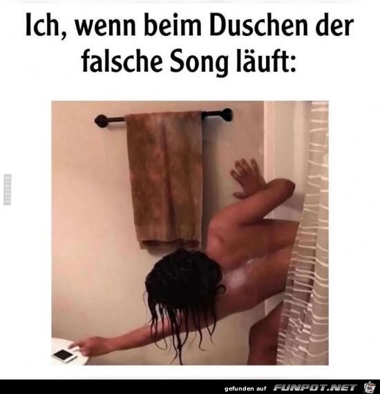 Beim Duschen