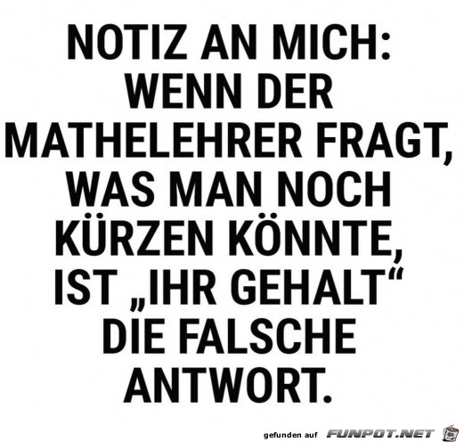 Notiz an mich