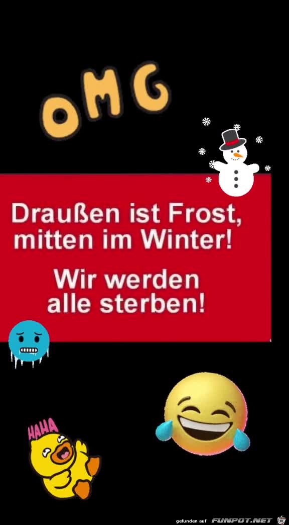 Drauen ist Frost