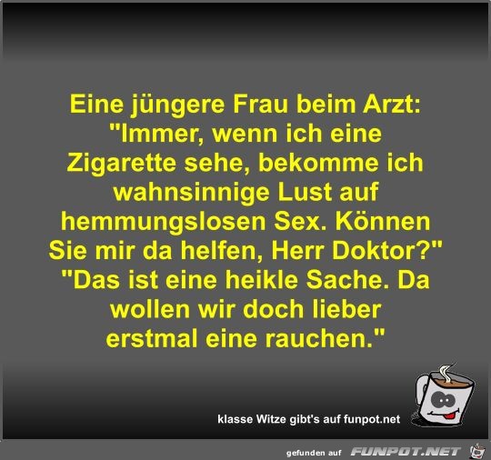 Eine jngere Frau beim Arzt