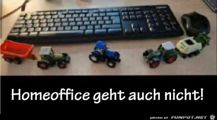 Home Office geht auch nicht