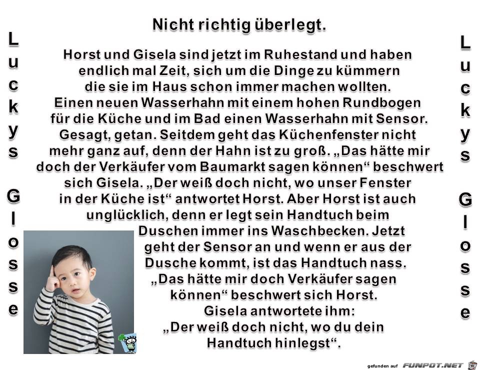 Nicht richtig berlegt