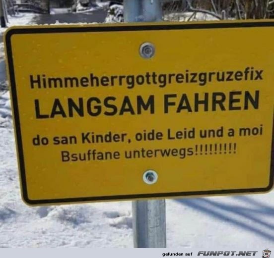 Lustiges Hinweisschild