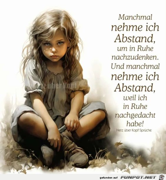 Manchmal nehme ich Abstand