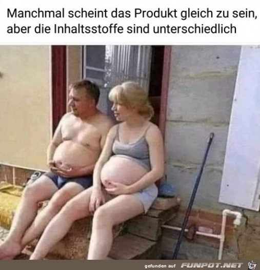 Unterschiedlicher Inhalt