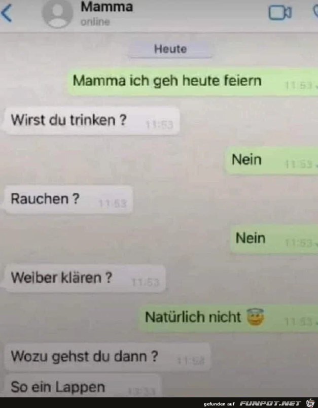 Kind geht feiern